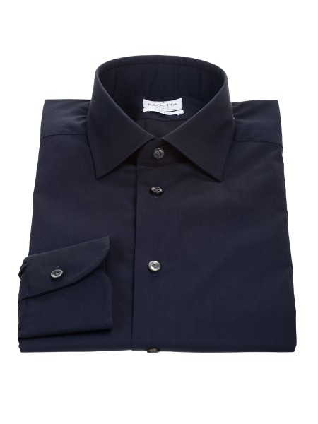 Shop BAGUTTA  Camicia: Bagutta camicia stretch in cotone, blu.
Colletto alla francese. 
Slim fit. 
Composizione: 73% cotone 24% poliammide 3% elastan. 
Made in Italy.. 380 EBL CN9672-051